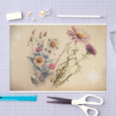 ヴィンテージコンパスWIldflowerの切り離し 薄葉紙 (クラフト)