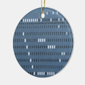 ヴィンテージコンピューター穿孔カード セラミックオーナメント (左)