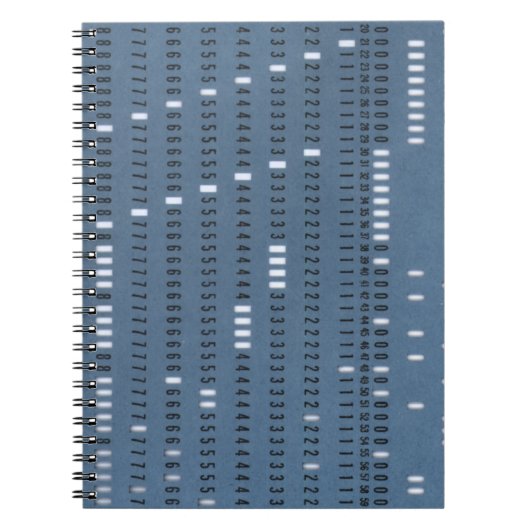 ヴィンテージコンピューター穿孔カード ノートブック (正面)