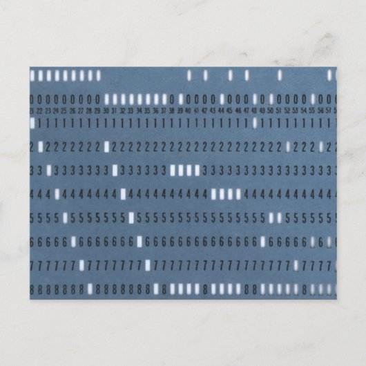 ヴィンテージコンピューター穿孔カード ポストカード (正面)