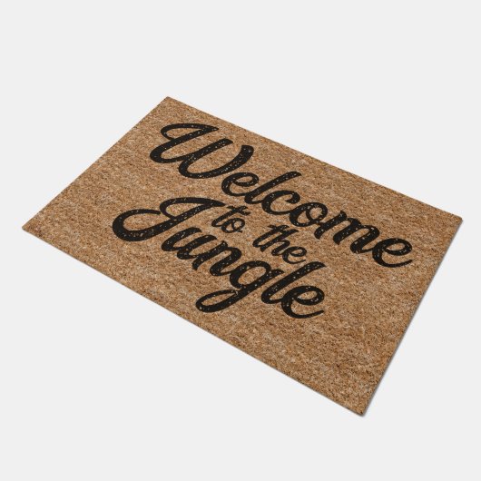 ヴィンテージコーアテクスチャーへようこそジャングルのドormat ドアマット (アングル)