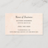 ヴィンテージコーエレガントムとバラを備えた整髪器 名刺 (裏面)