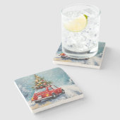 ヴィンテージコージクリスマス ストーンコースター (横)