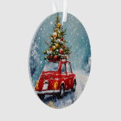 ヴィンテージコージークリスマスフォトアクリルオーナメント オーナメント (正面)