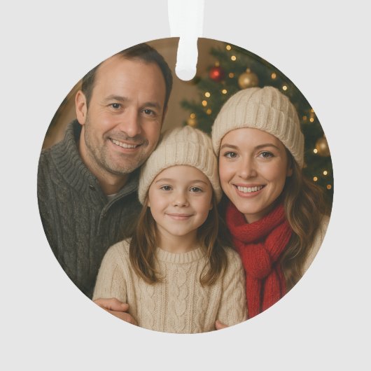 ヴィンテージコージークリスマスフォトアクリルオーナメント オーナメント (裏面)