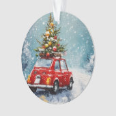 ヴィンテージコージークリスマスフォトアクリルオーナメント オーナメント (正面)