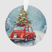 ヴィンテージコージークリスマスフォトアクリルオーナメント オーナメント (正面)