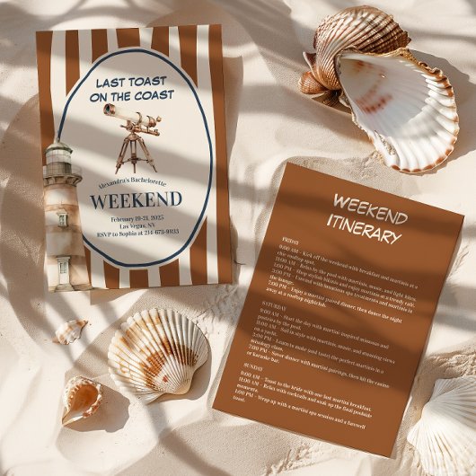 ヴィンテージコースタルライトハウスバチェロレッテ 招待状