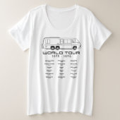 ヴィンテージコーチモーターホームワールドツアー プラスサイズTシャツ (デザイン正面)
