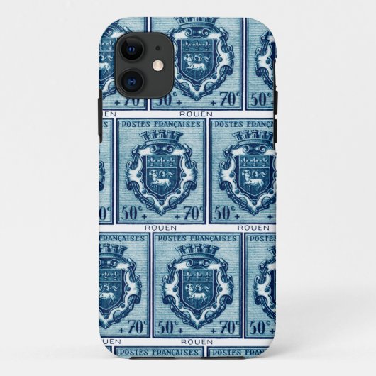 ヴィンテージコートオブアームズRouen，フランス Case-Mate iPhoneケース (裏面)