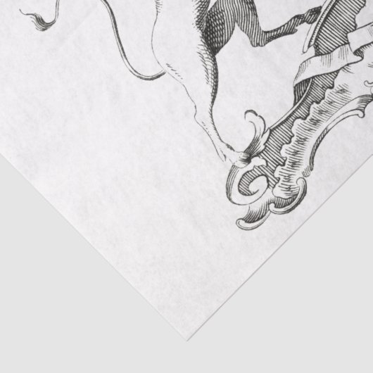 ヴィンテージコートオブアームズUnicorn Ephemera Decopage 薄葉紙 (詳細)