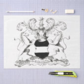 ヴィンテージコートオブアームズUnicorn Ephemera Decopage 薄葉紙 (クラフト)