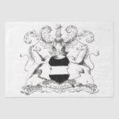 ヴィンテージコートオブアームズUnicorn Ephemera Decopage 薄葉紙 (正面)