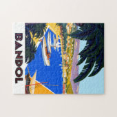 ヴィンテージコートダジュールトラベルイラストレーション ジグソーパズル (横)