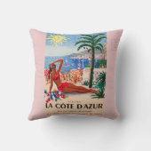 ヴィンテージコートダジュールビーチガール クッション (裏面)