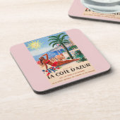 ヴィンテージコートダジュールビーチガール コースター (左側)