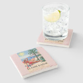 ヴィンテージコートダジュールビーチガール ストーンコースター (横)