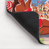 ヴィンテージコートダジュールビーチガール マウスパッド (コーナー)