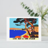 ヴィンテージコートダジュールフランスのトラベルカード (スタンド正面)