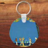 ヴィンテージコートダジュールフランスのトラベルキーチェーン キーホルダー (正面)