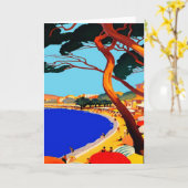 ヴィンテージコートダジュールフランスの旅行グリーティングカード カード (黄色い花)