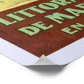 ヴィンテージコートダジュールフランスの旅行広告 ポスター (角)