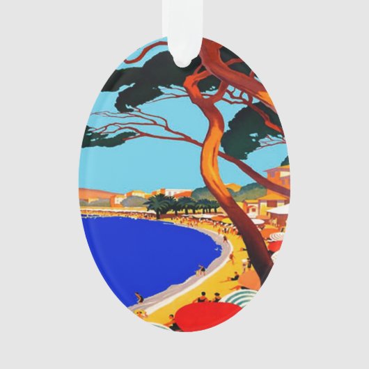 ヴィンテージコートダジュールフランスの旅行 オーナメント (正面)