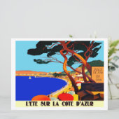 ヴィンテージコートダジュールフランスの旅行 カード (スタンド正面)