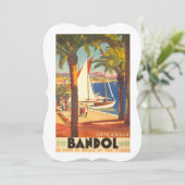 ヴィンテージコートダジュールフランスの旅行 カード (スタンド正面)