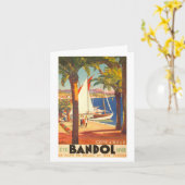 ヴィンテージコートダジュールフランスの旅行 カード (黄色い花)