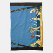 ヴィンテージコートダジュールフランスの旅行 キッチンタオル (縦)