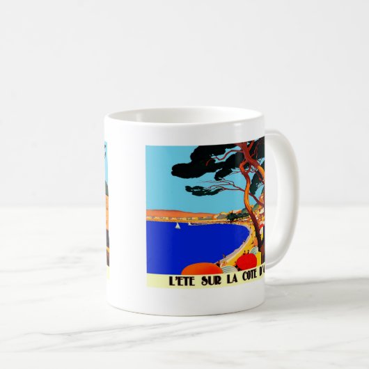 ヴィンテージコートダジュールフランスの旅行 コーヒーマグカップ (正面右)