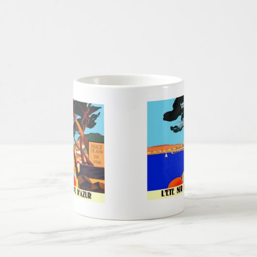 ヴィンテージコートダジュールフランスの旅行 コーヒーマグカップ (中央)