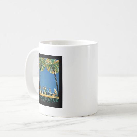 ヴィンテージコートダジュールフランスの旅行 コーヒーマグカップ (正面左)