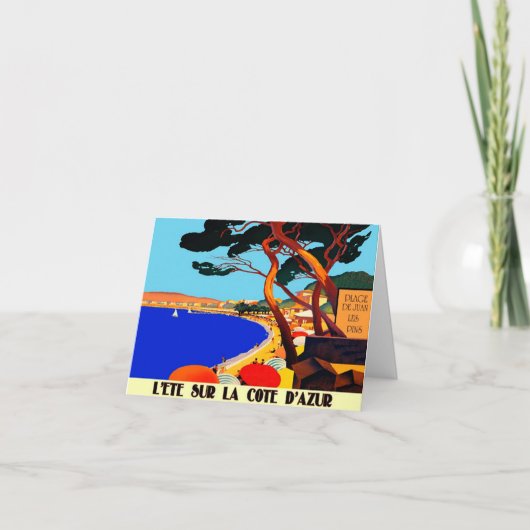 ヴィンテージコートダジュールフランスの旅行 シーズンカード (正面)