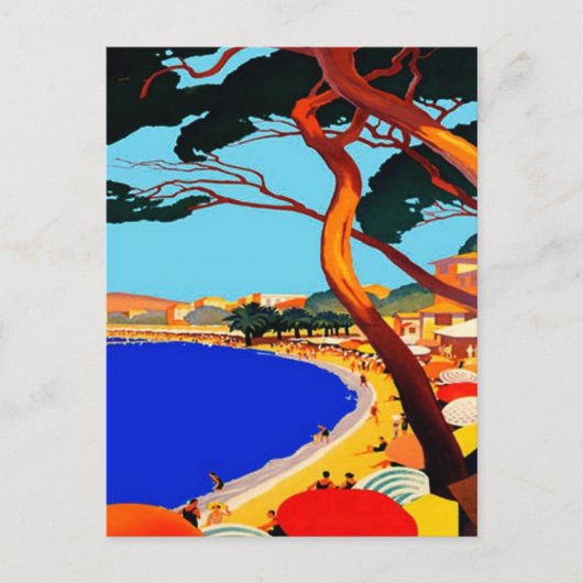 ヴィンテージコートダジュールフランスの旅行 シーズンポストカード (正面)