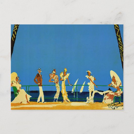 ヴィンテージコートダジュールフランスの旅行 シーズンポストカード (正面)