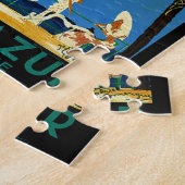 ヴィンテージコートダジュールフランスの旅行 ジグソーパズル (側面)