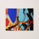 ヴィンテージコートダジュールフランスの旅行 ジグソーパズル (横)