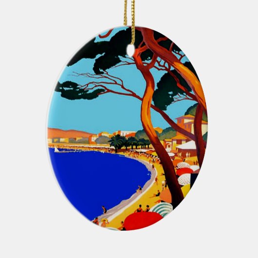 ヴィンテージコートダジュールフランスの旅行 セラミックオーナメント (右)