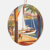 ヴィンテージコートダジュールフランスの旅行 セラミックオーナメント (左)