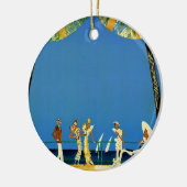 ヴィンテージコートダジュールフランスの旅行 セラミックオーナメント (左)