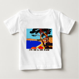 ヴィンテージコートダジュールフランスの旅行 ベビーTシャツ