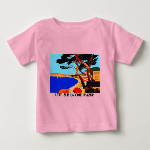 ヴィンテージコートダジュールフランスの旅行 ベビーTシャツ