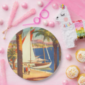 ヴィンテージコートダジュールフランスの旅行 ペーパープレート (パーティー)