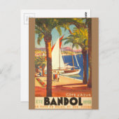 ヴィンテージコートダジュールフランスの旅行 ポストカード (正面/裏面)