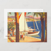 ヴィンテージコートダジュールフランスの旅行 ポストカード (正面/裏面)