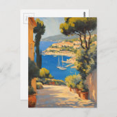 ヴィンテージコートダジュールフランスの旅行 ポストカード (正面/裏面)