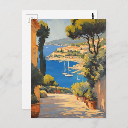 ヴィンテージコートダジュールフランスの旅行 ポストカード (正面/裏面)