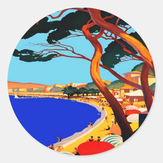 ヴィンテージコートダジュールフランスの旅行 ラウンドシール (正面)